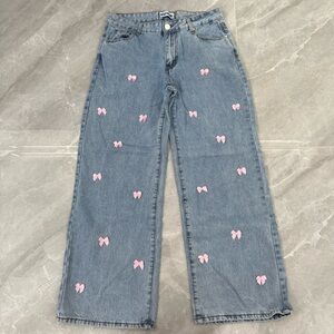 Women’s Disclosure Pink Bow Jeans Size 9 / 29